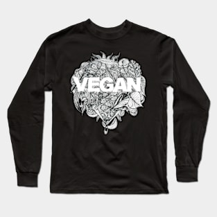 Vegan doodle Long Sleeve T-Shirt